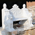Classical Design Outdoor Lion Garden Stone Animal Benches With Back
